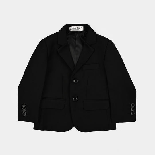 Boys Cotton, Polyester Coat Pant-BLACK