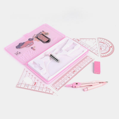 Geometry Tool Set with Storage Box-Pink