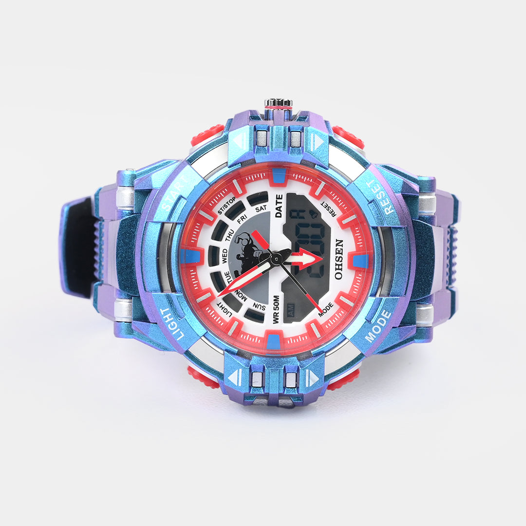 Dual-Display Sports Digital Wrist Watch