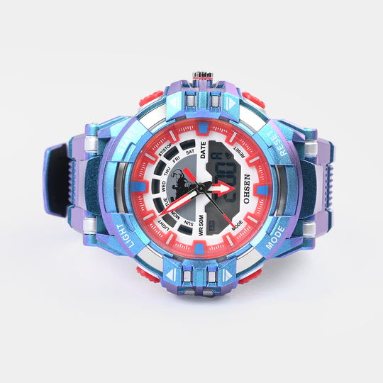 Dual-Display Sports Digital Wrist Watch