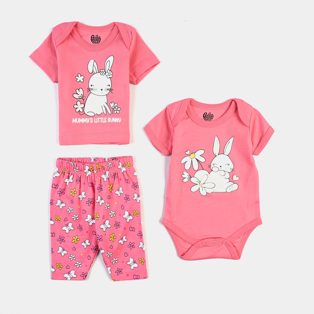 Infant Girls 7 Piece Set Bunny-S.PINK