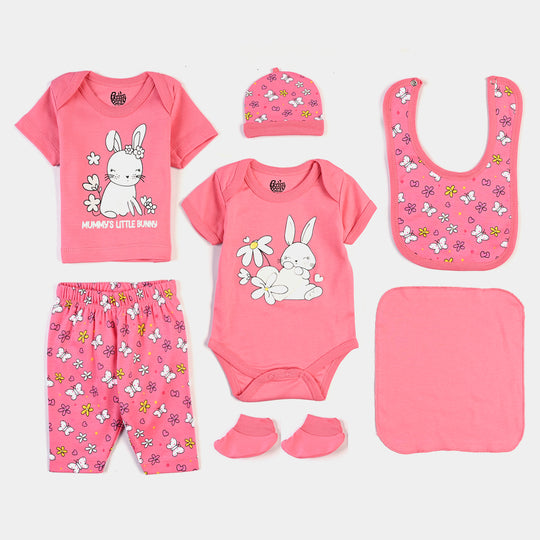 Infant Girls 7 Piece Set Bunny-S.PINK