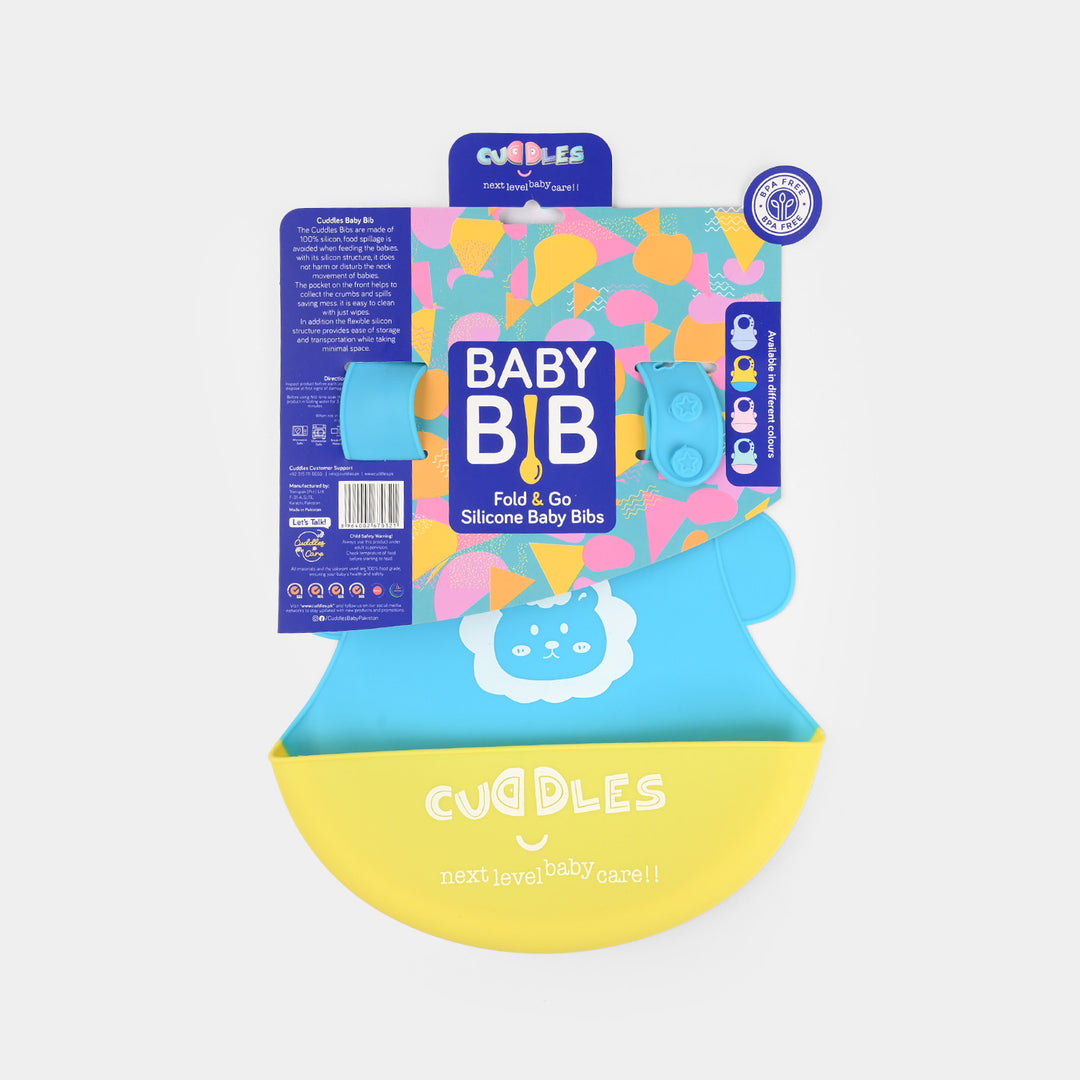 FOLD & GO CUDDLES SILICONE BABY BIB