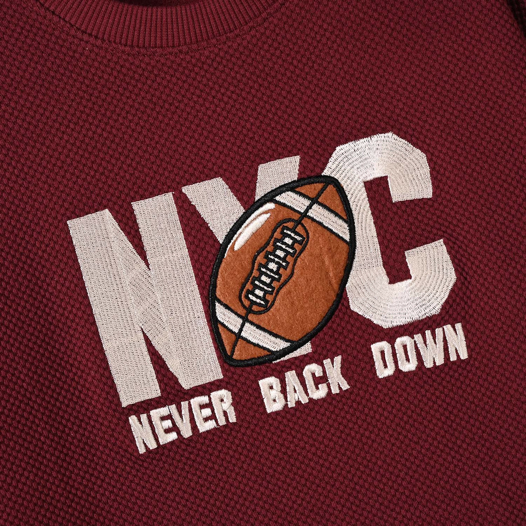 Boys Popcorn SweatShirt NYC-Maroon