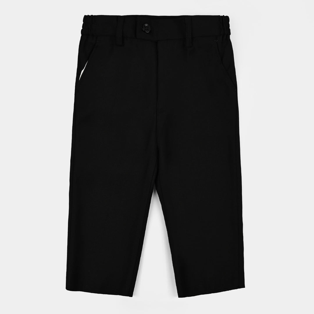 Boys Cotton, Polyester Coat Pant-BLACK