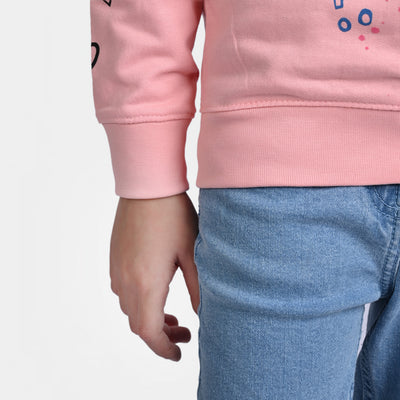 Girls Fleece Sweatshirt Art-Pink