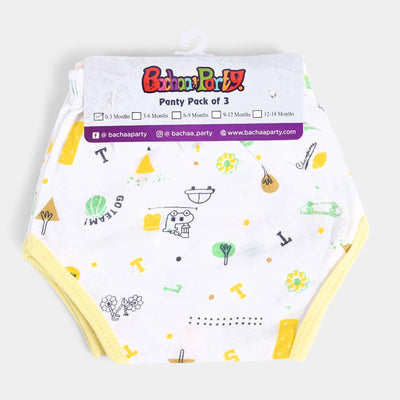 Cotton Panty pack of 3, | 0-3M