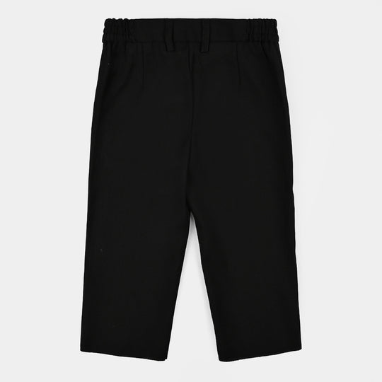 Boys Cotton, Polyester Coat Pant-BLACK