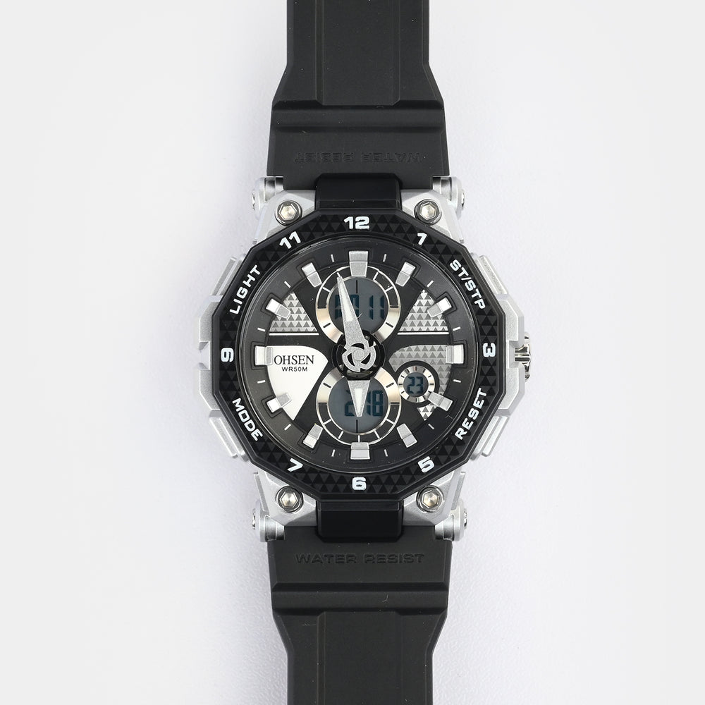 Dual Functionality Sports Digital Wrist Watch