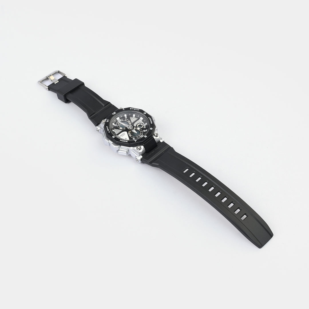 Dual Functionality Sports Digital Wrist Watch