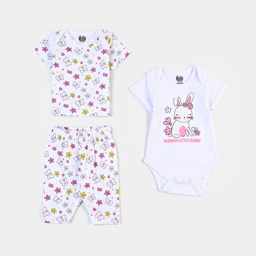 Infant Girls 9 Piece Set Bunny-S.White