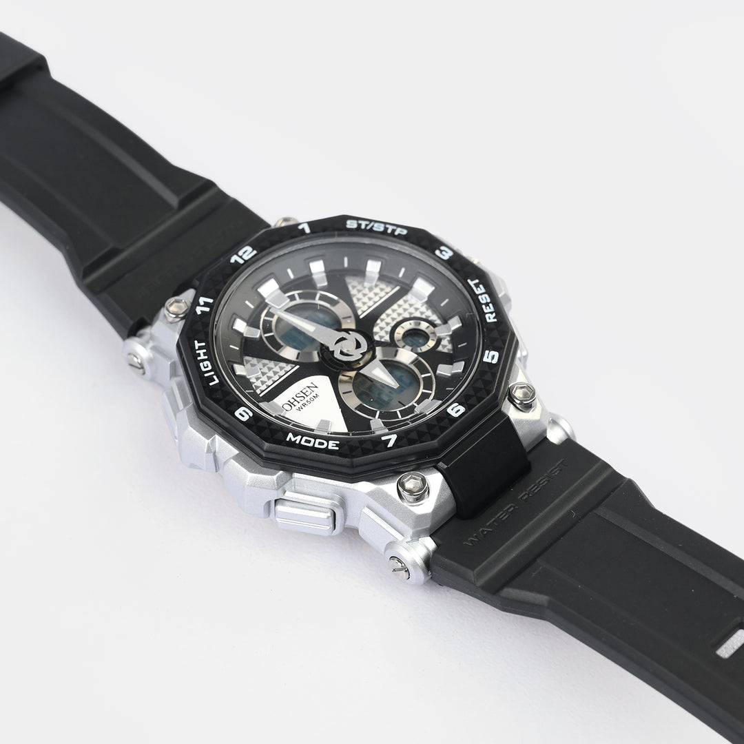 Dual Functionality Sports Digital Wrist Watch