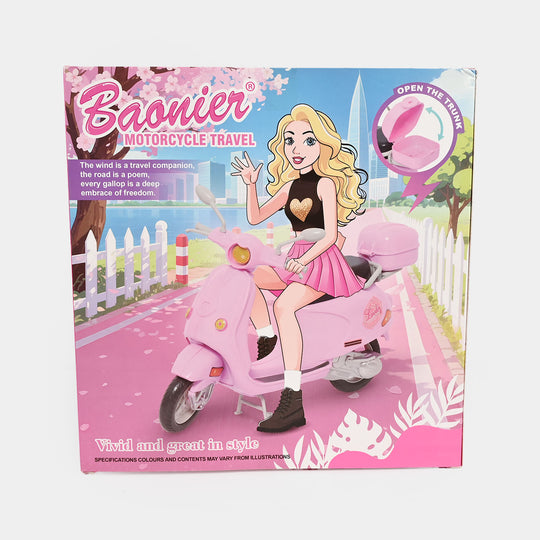 11.5 Inch Doll With Motorcycle