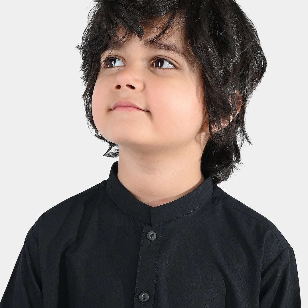 Boys Poly Viscose 2Piece (Basic)-BLACK