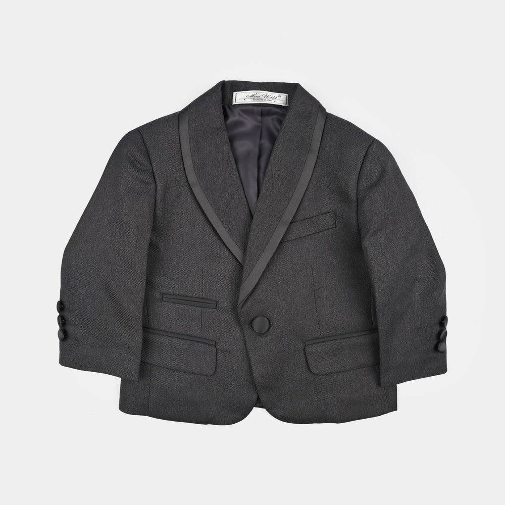 Boys Cotton, Polyester Coat Pant-D.Grey