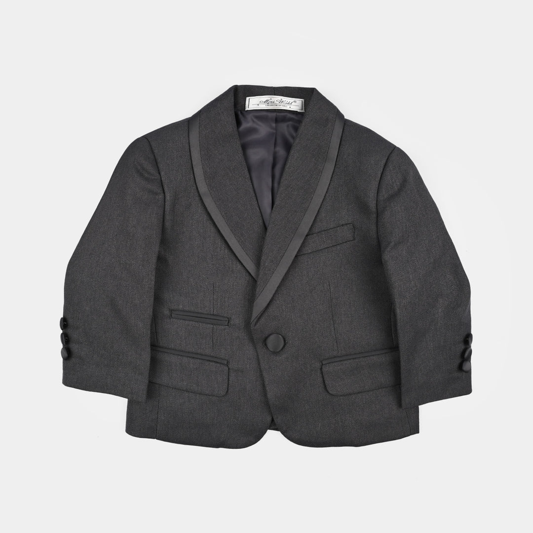 Boys Cotton, Polyester Coat Pant-D.Grey