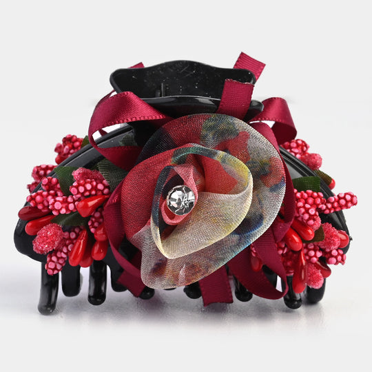 Girls Flower Hair Catcher/Claw Clip