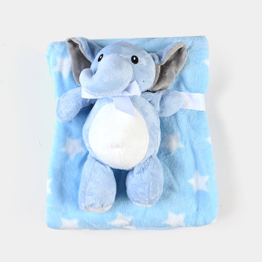 Cute Baby Blanket With Stuff Toy