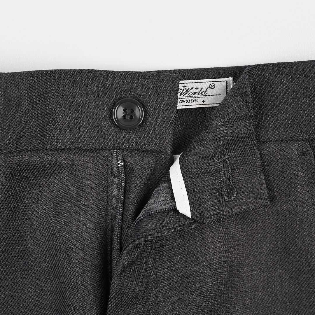 Boys Cotton, Polyester Coat Pant-D.Grey