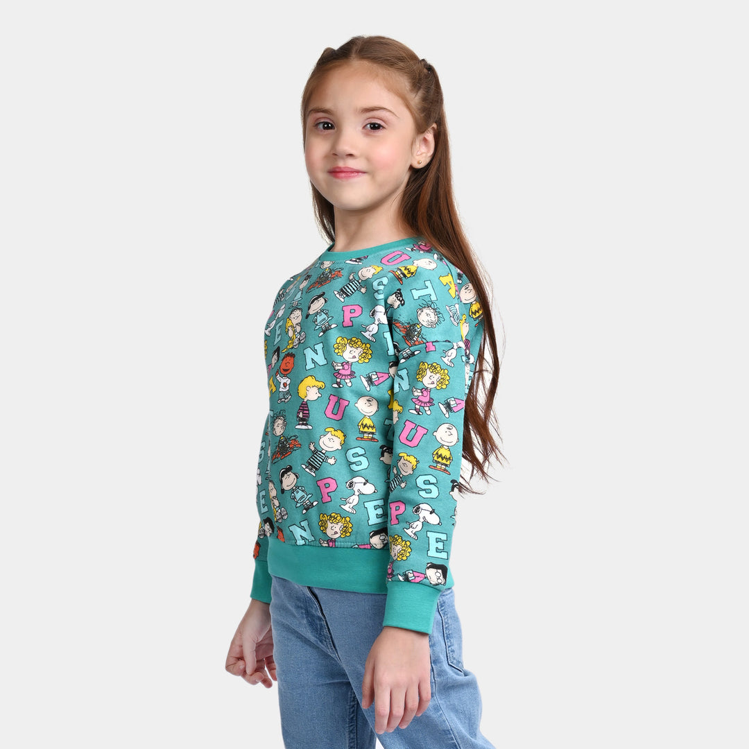 Girls Fleece Sweatshirt Peanuts-Capri Breeze