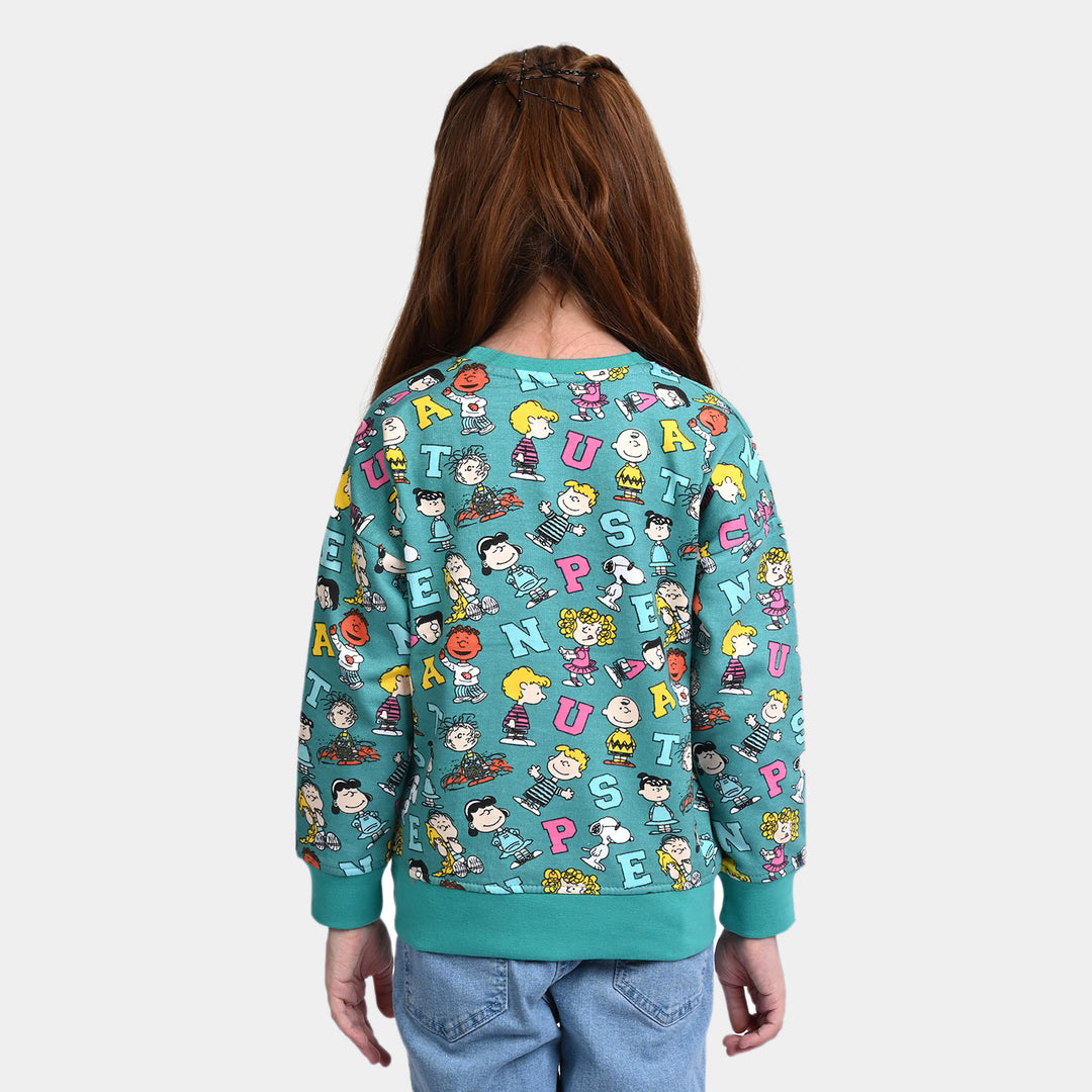 Girls Fleece Sweatshirt Peanuts-Capri Breeze