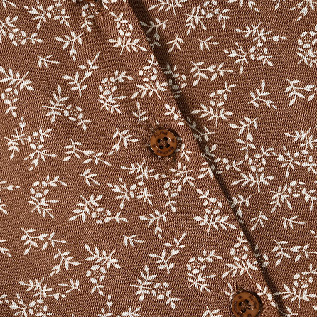 Girls Linen Viscose Nightwear-Fall-BROWN