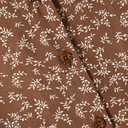 Girls Linen Viscose Nightwear-Fall-BROWN