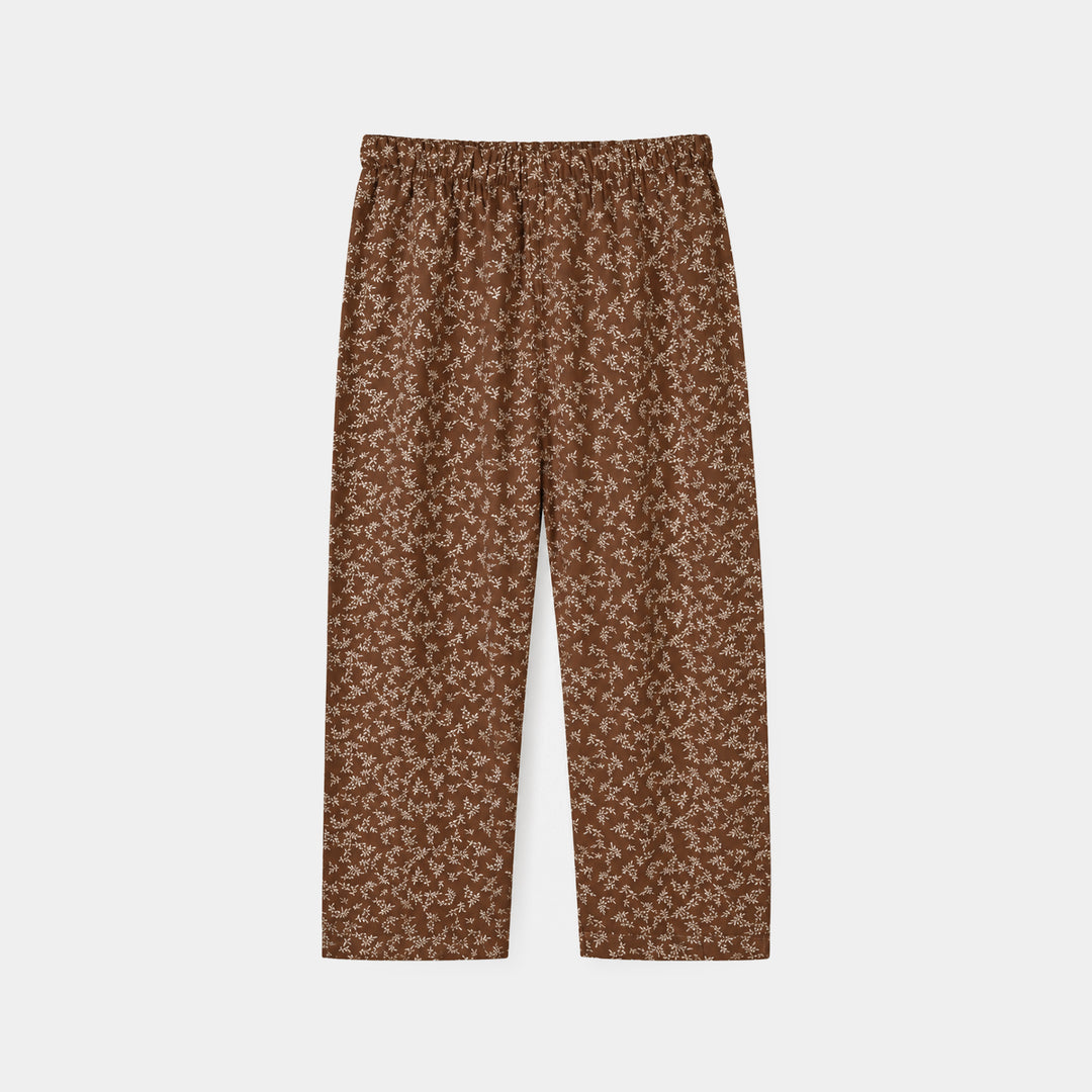 Girls Linen Viscose Nightwear-Fall-BROWN