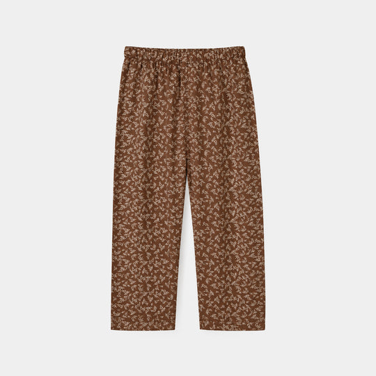 Girls Linen Viscose Nightwear-Fall-BROWN