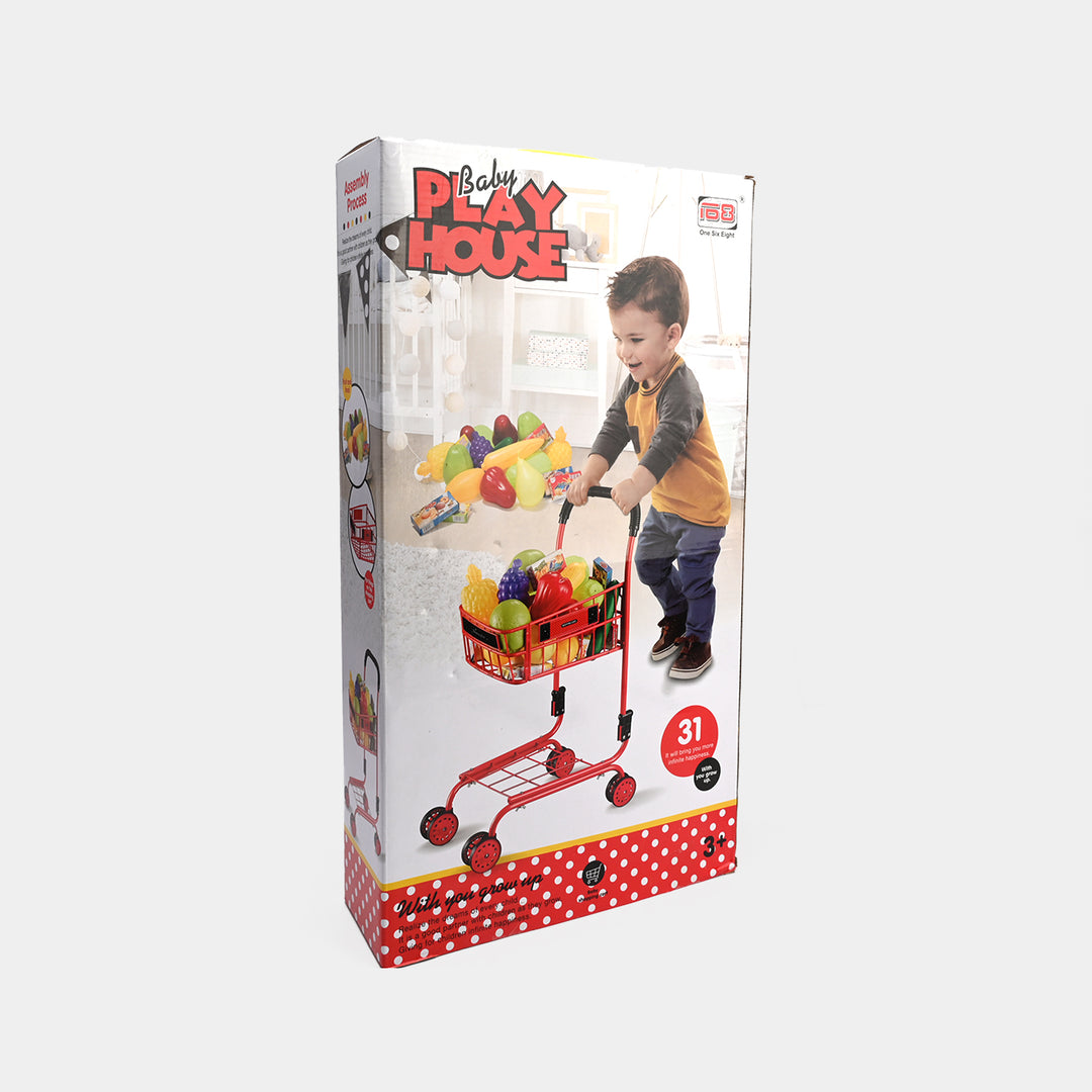 Shopping Cart Play Set For Kids
