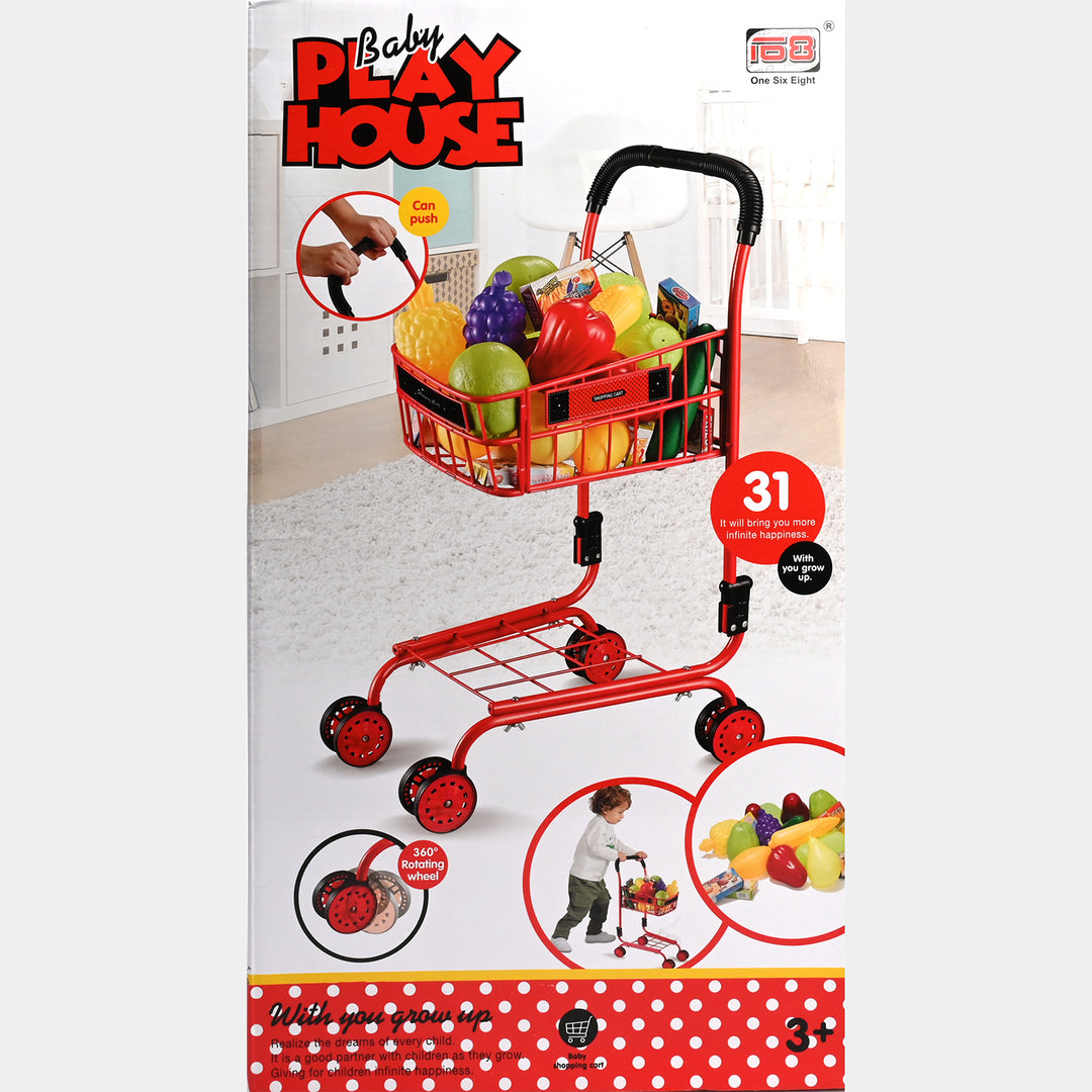 Shopping Cart Play Set For Kids