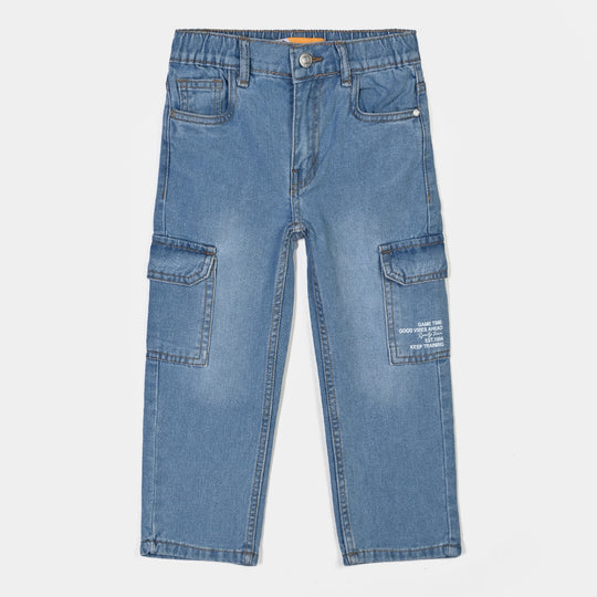 Boys Denim rigid Pant Game Time-Mid.Blue
