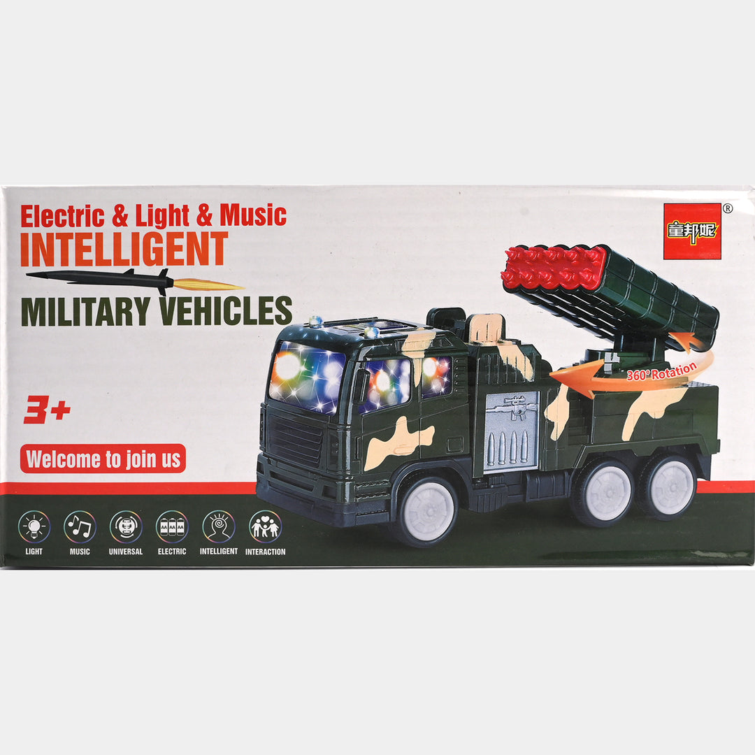 Military Vehicle Toy – Electric Light & Sound Camouflage Truck