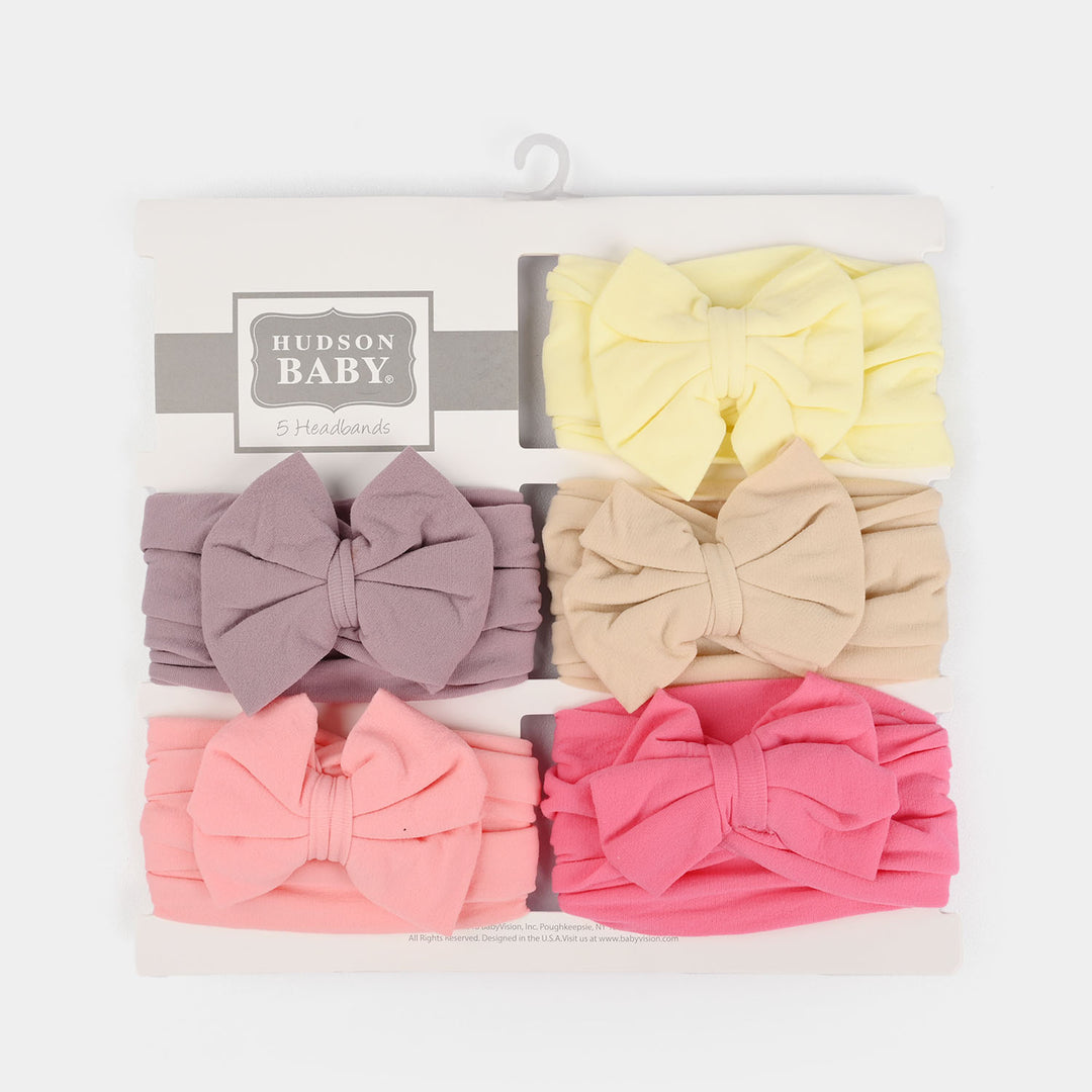 Baby Girl Headbands Pack Of 5 Bow Multicolor