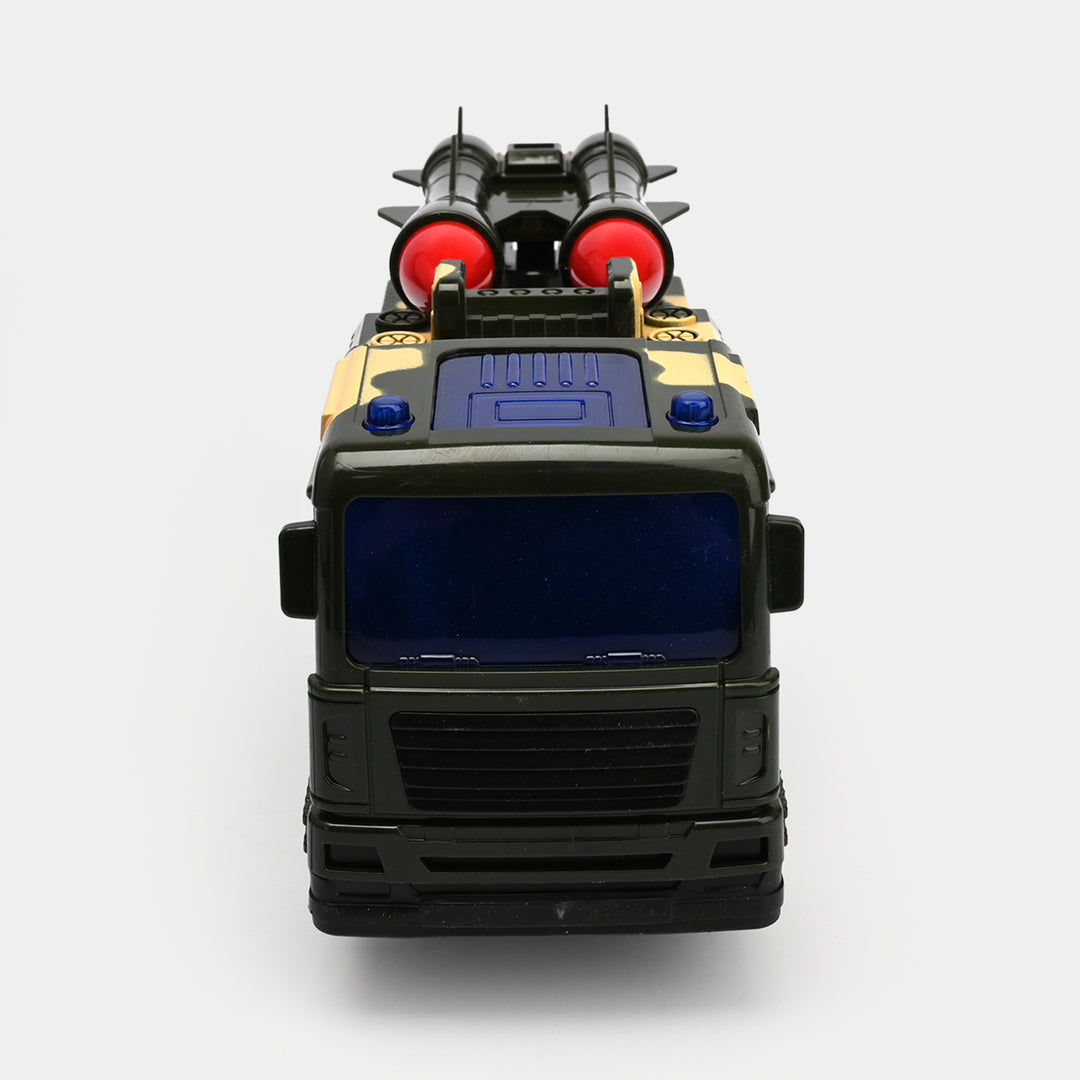 Military Vehicle Toy – Electric Light & Sound Camouflage Truck