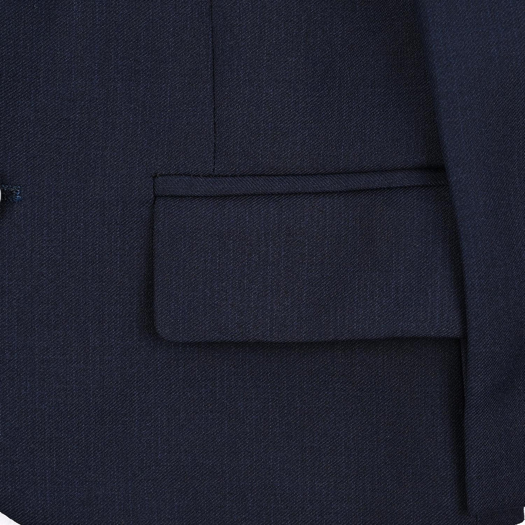Boys Cotton, Polyester Coat Pant-Navy Blue