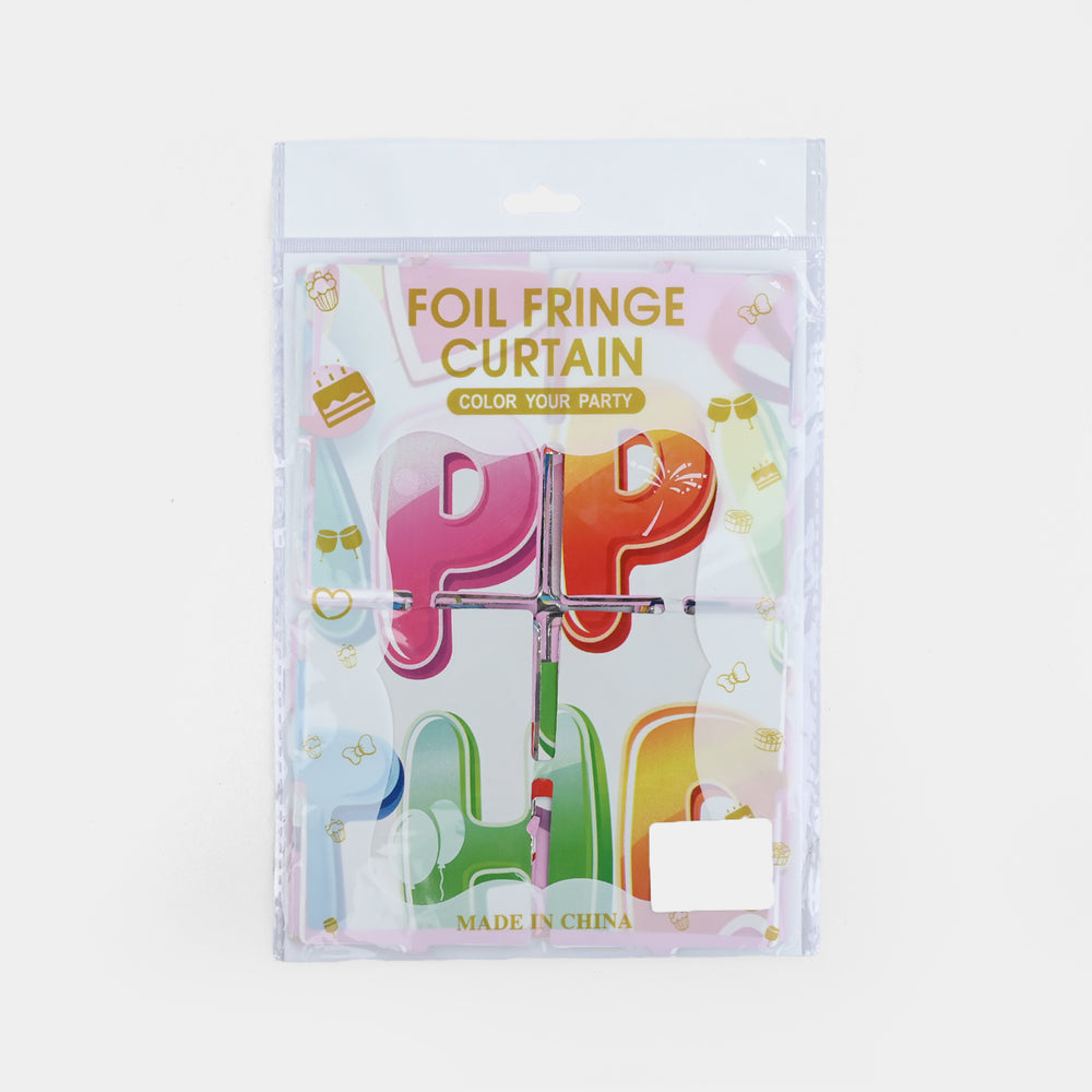 Printed Foil Fringe Curtain Backdrop