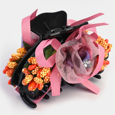 Girls Flower Hair Catcher/Claw Clip