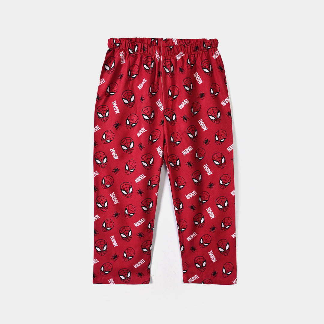 Boys Linen Viscose Nightwear-Character-RED