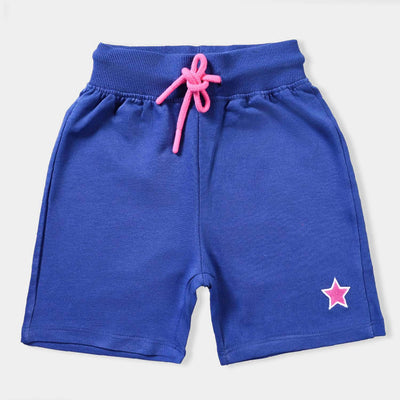 Girls Cotton Terry Short Star-N.Peony