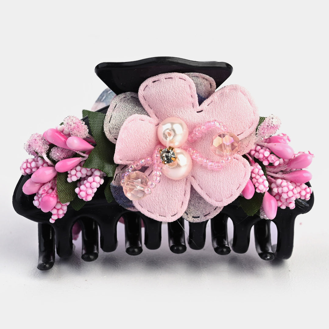 Girls Flower Hair Catcher/Claw Clip