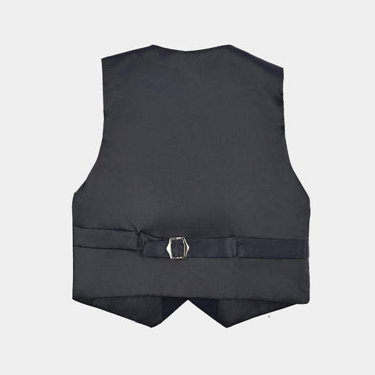Boys Cotton, Polyester Coat Pant-Navy Blue
