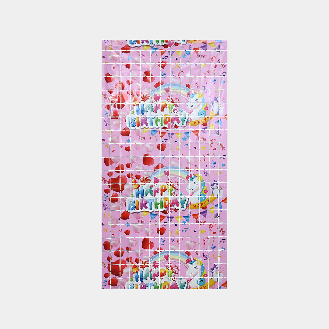Printed Foil Fringe Curtain Backdrop