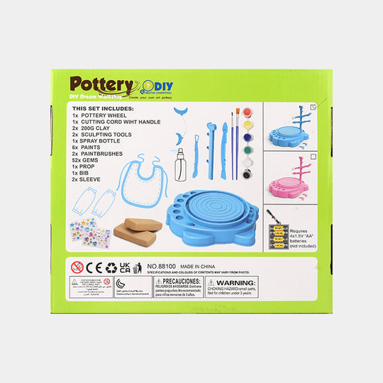 Pottery Wheel Machine with Colors and Clay Set