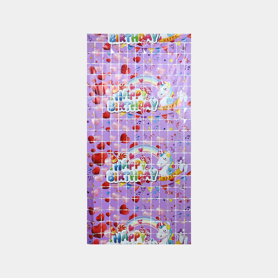 Printed Foil Fringe Curtain Backdrop