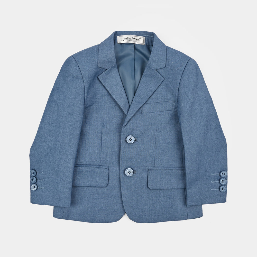 Boys Cotton, Polyester Coat Pant-Blue