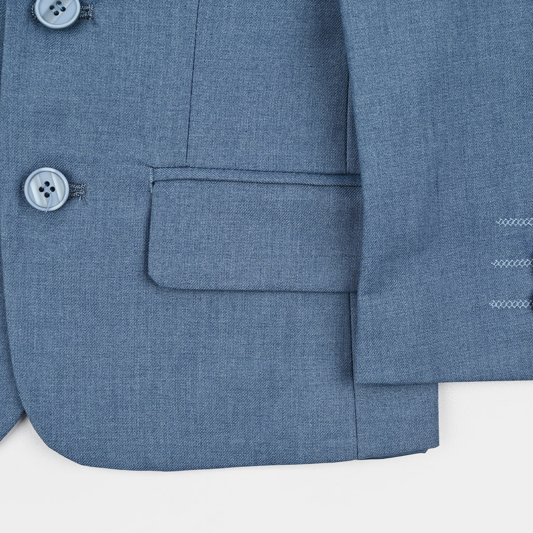 Boys Cotton, Polyester Coat Pant-Blue