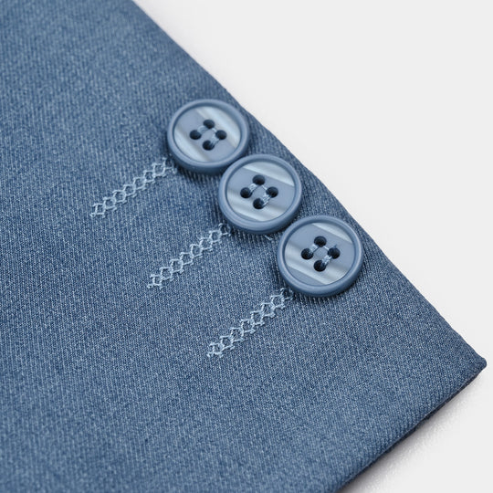 Boys Cotton, Polyester Coat Pant-Blue