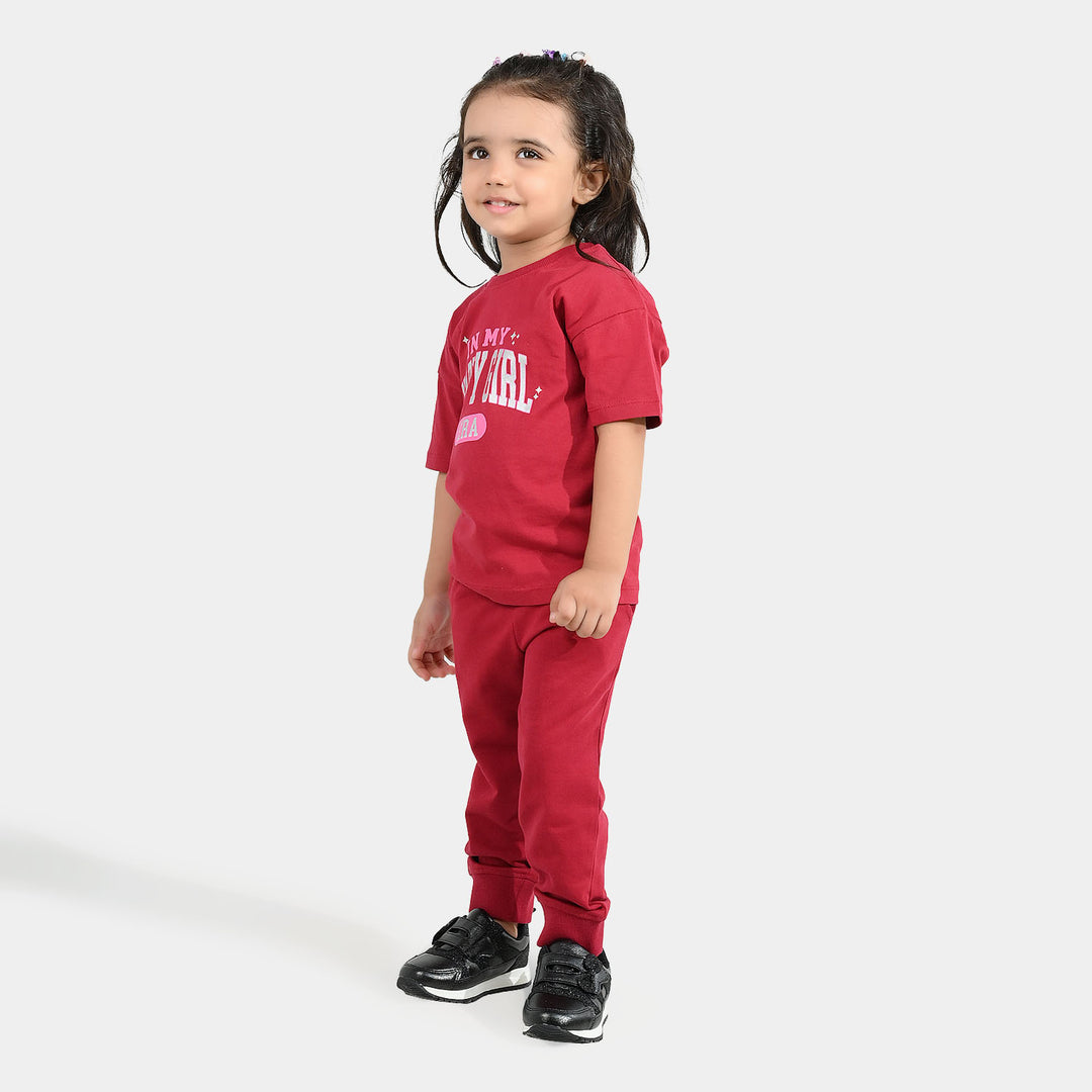 Girls Jersey/Terry 2Piece Suit Happy Girl-Rio.Red