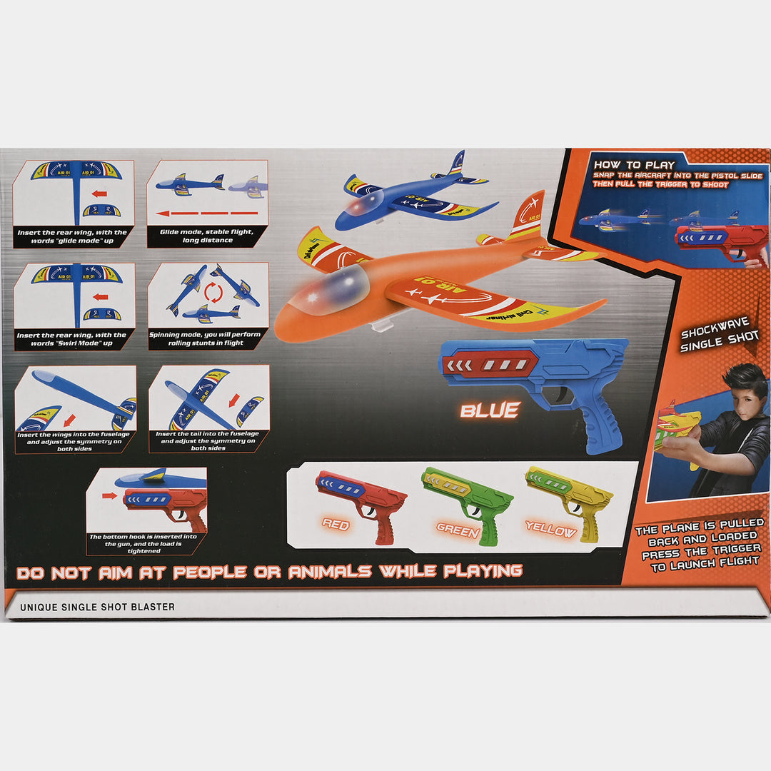 Solid Color Catapult Aircraft Luncher Toy